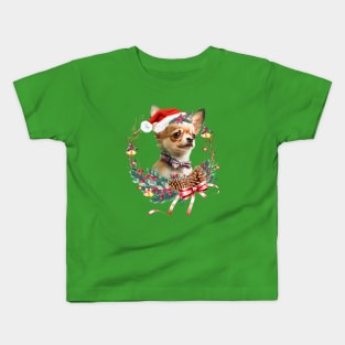 Christmas Dog Chihuahua Kids T-Shirt